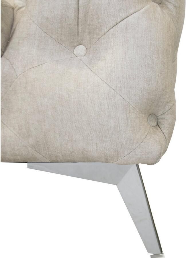 Leonique Chesterfield-bank Glynis luxueuze capitonnage moderne chesterfield look kleur van de poten ter keuze - Foto 2