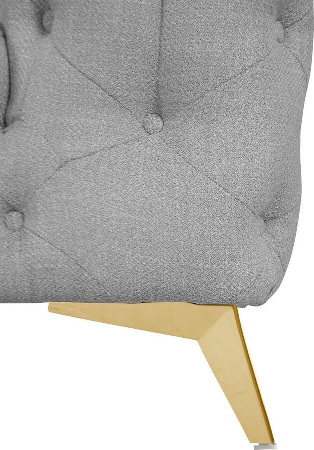 Leonique Chesterfield-bank Glynis luxueuze capitonnage moderne chesterfield look kleur van de poten ter keuze - Foto 2