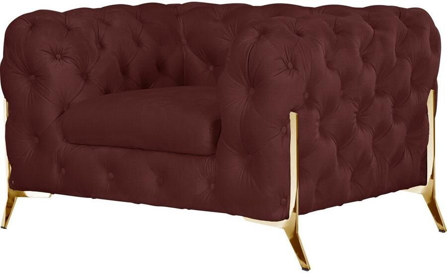 Home affaire Chesterfield-fauteuil Amaury Fauteuil luxueuze capitonnage moderne chesterfield look kleur van de poten ter keuze - Foto 6