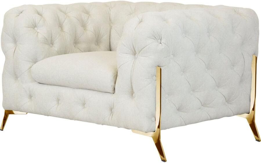 Leonique Chesterfield-fauteuil Amaury Fauteuil luxueuze capitonnage moderne chesterfield look kleur van de poten ter keuze - Foto 8