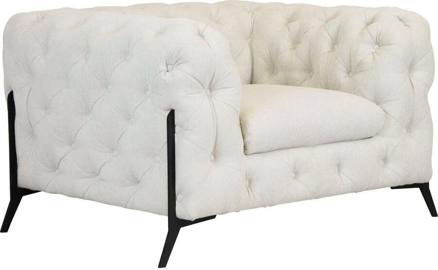 Leonique Chesterfield-fauteuil Amaury Fauteuil luxueuze capitonnage moderne chesterfield look kleur van de poten ter keuze - Foto 8