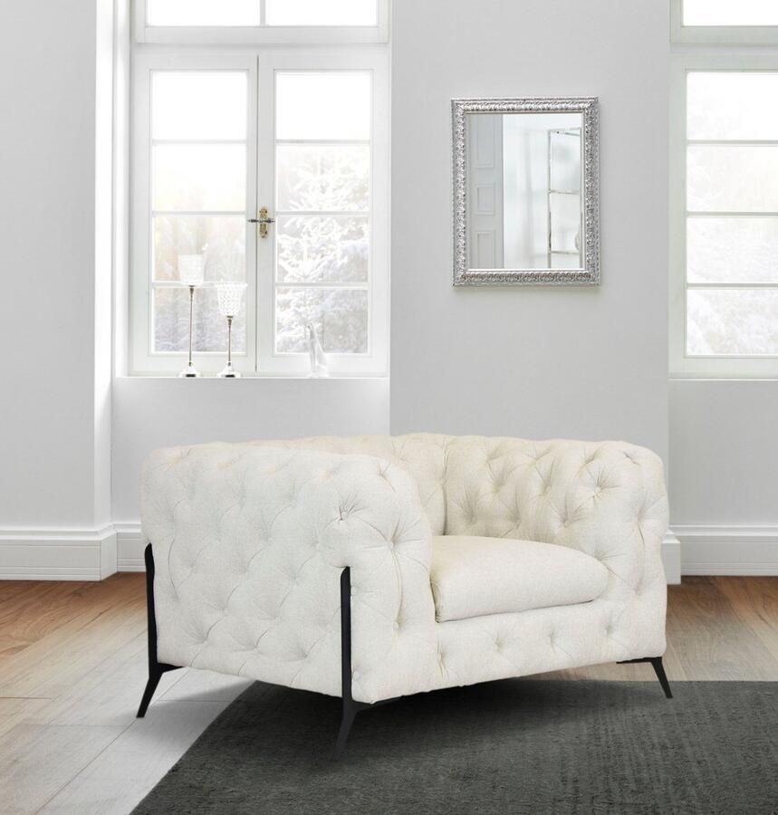 Leonique Chesterfield-fauteuil Amaury Fauteuil luxueuze capitonnage moderne chesterfield look kleur van de poten ter keuze - Foto 4