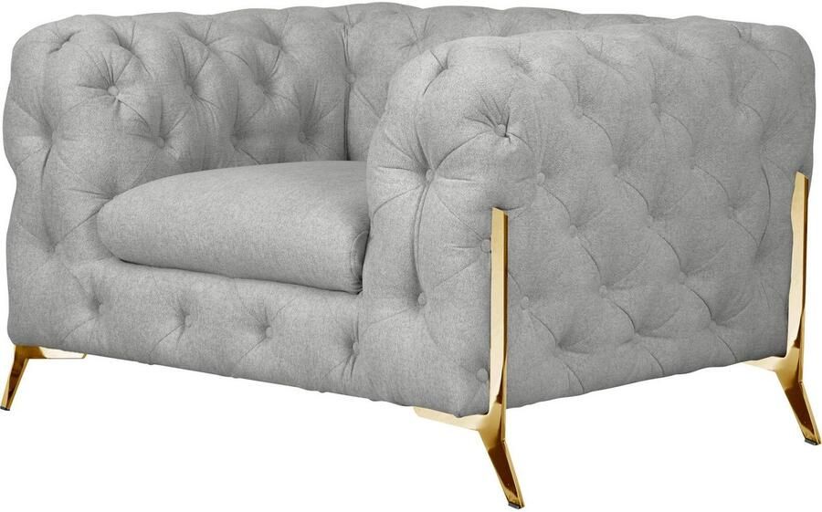 Leonique Chesterfield-fauteuil Amaury Fauteuil luxueuze capitonnage moderne chesterfield look kleur van de poten ter keuze - Foto 7