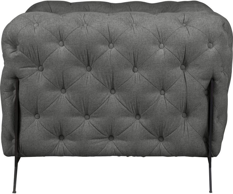 Home affaire Chesterfield-fauteuil Amaury Fauteuil luxueuze capitonnage moderne chesterfield look kleur van de poten ter keuze - Foto 4