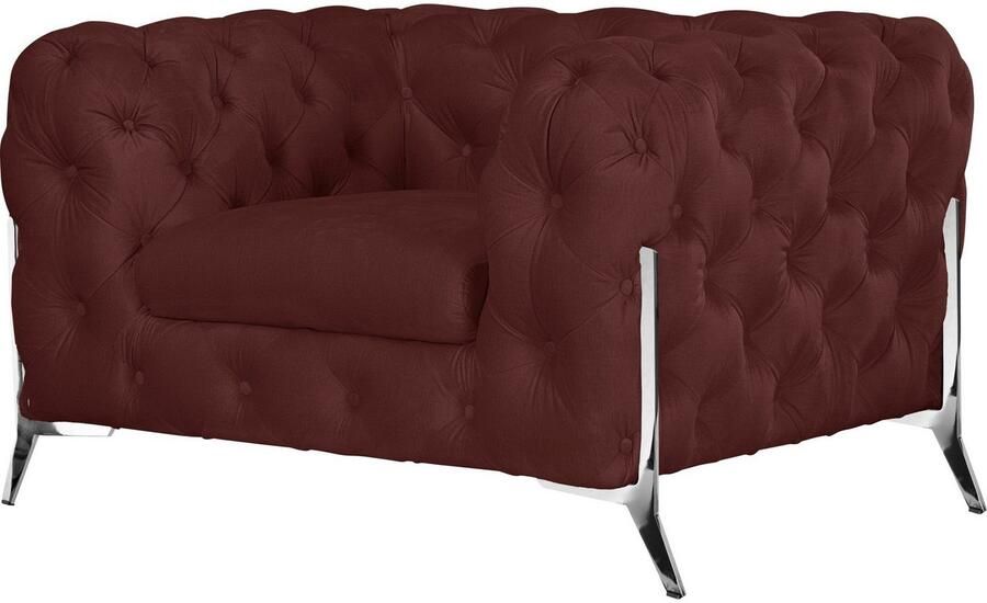Home affaire Chesterfield-fauteuil Amaury Fauteuil luxueuze capitonnage moderne chesterfield look kleur van de poten ter keuze - Foto 6