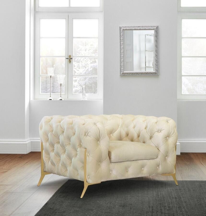 Leonique Chesterfield-fauteuil Amaury Fauteuil luxueuze capitonnage moderne chesterfield look kleur van de poten ter keuze - Foto 4