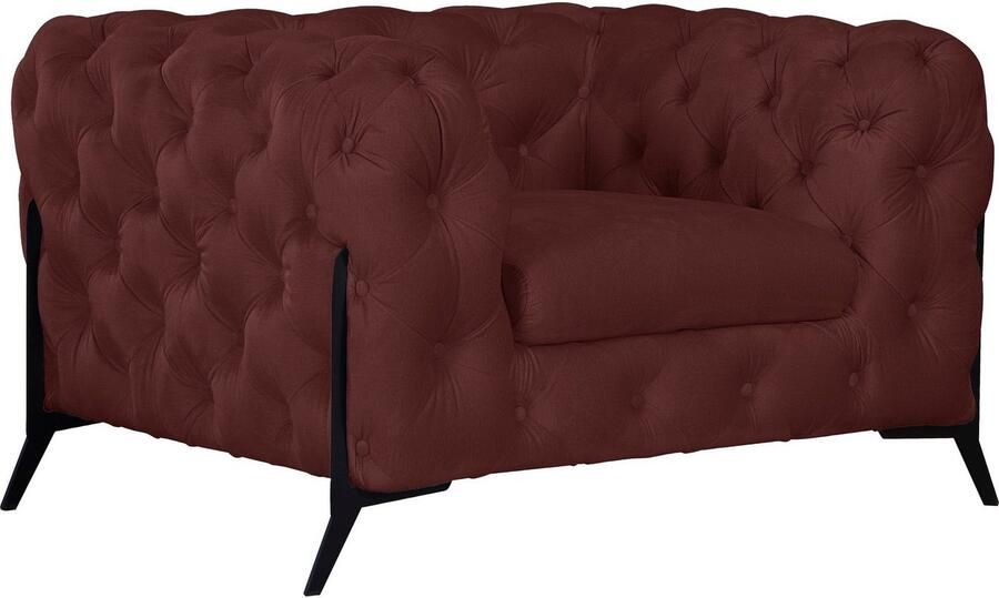 Leonique Chesterfield-fauteuil Amaury Fauteuil luxueuze capitonnage moderne chesterfield look kleur van de poten ter keuze - Foto 8