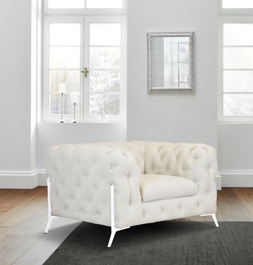 Leonique Chesterfield-fauteuil Amaury Fauteuil luxueuze capitonnage moderne chesterfield look kleur van de poten ter keuze - Foto 4