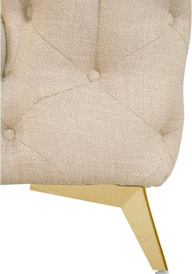 Leonique Chesterfield-fauteuil Glynis Fauteuil luxueuze capitonnage moderne chesterfield look kleur van de poten ter keuze - Foto 6