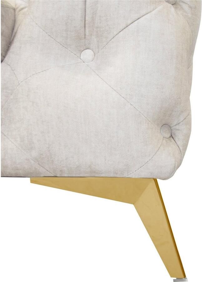 Leonique Chesterfield-fauteuil Glynis Fauteuil luxueuze capitonnage moderne chesterfield look kleur van de poten ter keuze - Foto 5