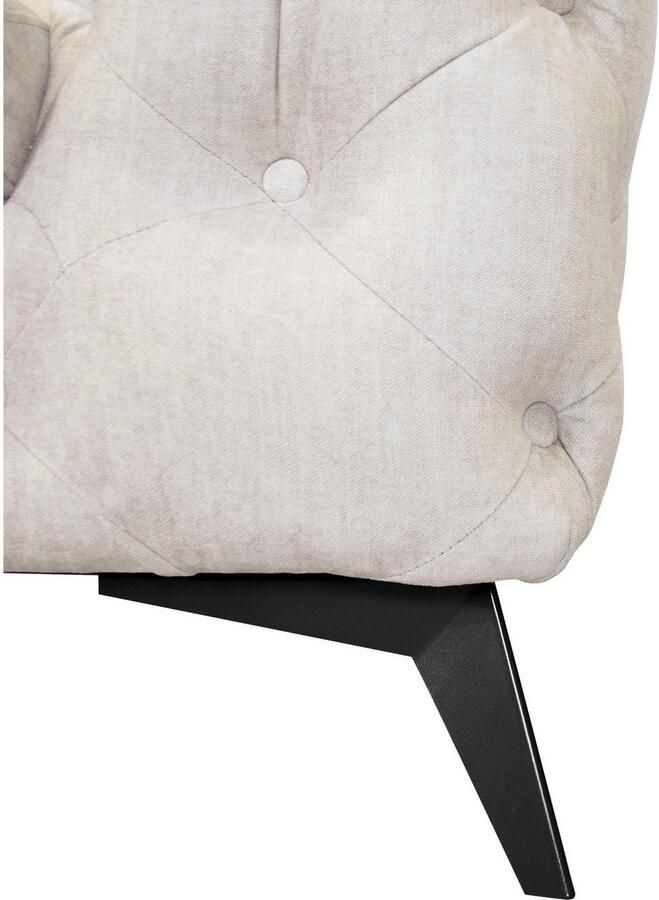 Leonique Chesterfield-fauteuil Glynis Fauteuil luxueuze capitonnage moderne chesterfield look kleur van de poten ter keuze - Foto 6