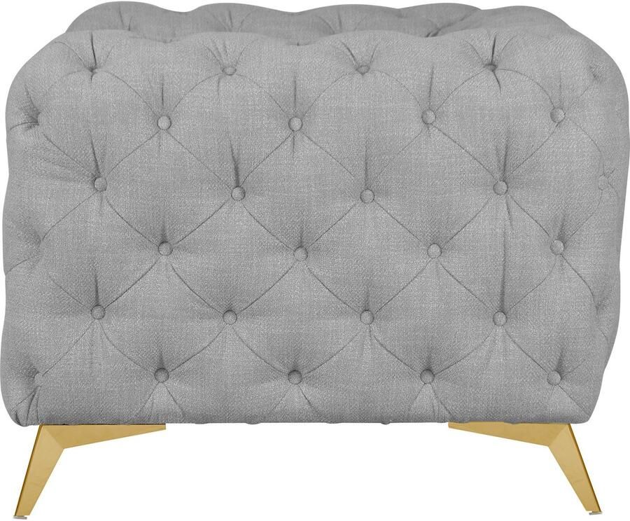 Home affaire Chesterfield-fauteuil Glynis Fauteuil luxueuze capitonnage moderne chesterfield look kleur van de poten ter keuze - Foto 3