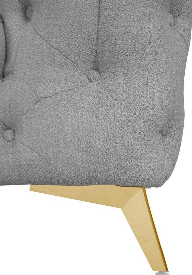 Leonique Chesterfield-fauteuil Glynis Fauteuil luxueuze capitonnage moderne chesterfield look kleur van de poten ter keuze - Foto 6