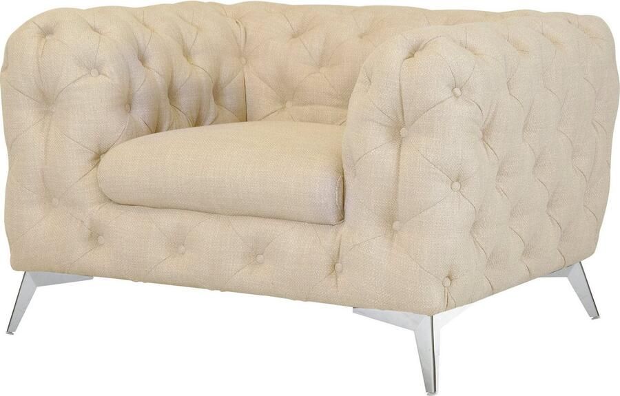 Leonique Chesterfield-fauteuil Glynis Fauteuil luxueuze capitonnage moderne chesterfield look kleur van de poten ter keuze - Foto 8