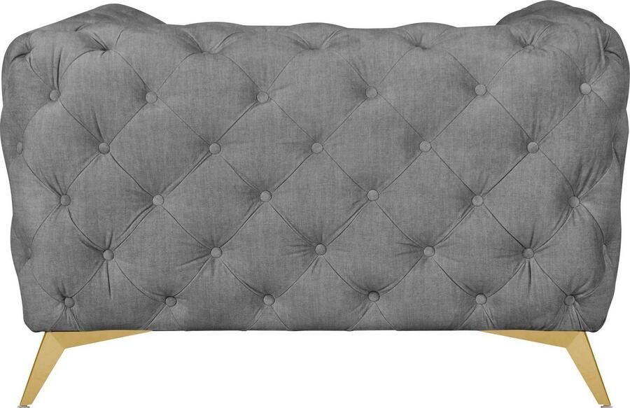 Leonique Chesterfield-fauteuil Glynis Fauteuil luxueuze capitonnage moderne chesterfield look kleur van de poten ter keuze - Foto 8