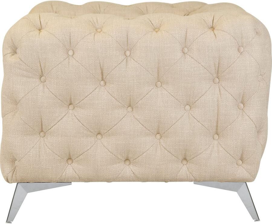 Home affaire Chesterfield-fauteuil Glynis Fauteuil luxueuze capitonnage moderne chesterfield look kleur van de poten ter keuze - Foto 3
