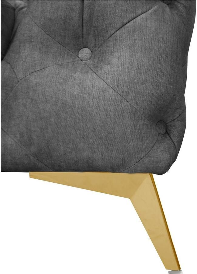 Leonique Chesterfield-fauteuil Glynis Fauteuil luxueuze capitonnage moderne chesterfield look kleur van de poten ter keuze - Foto 7