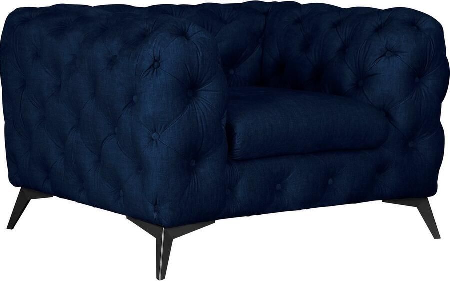 Leonique Chesterfield-fauteuil Glynis Fauteuil luxueuze capitonnage moderne chesterfield look kleur van de poten ter keuze - Foto 8