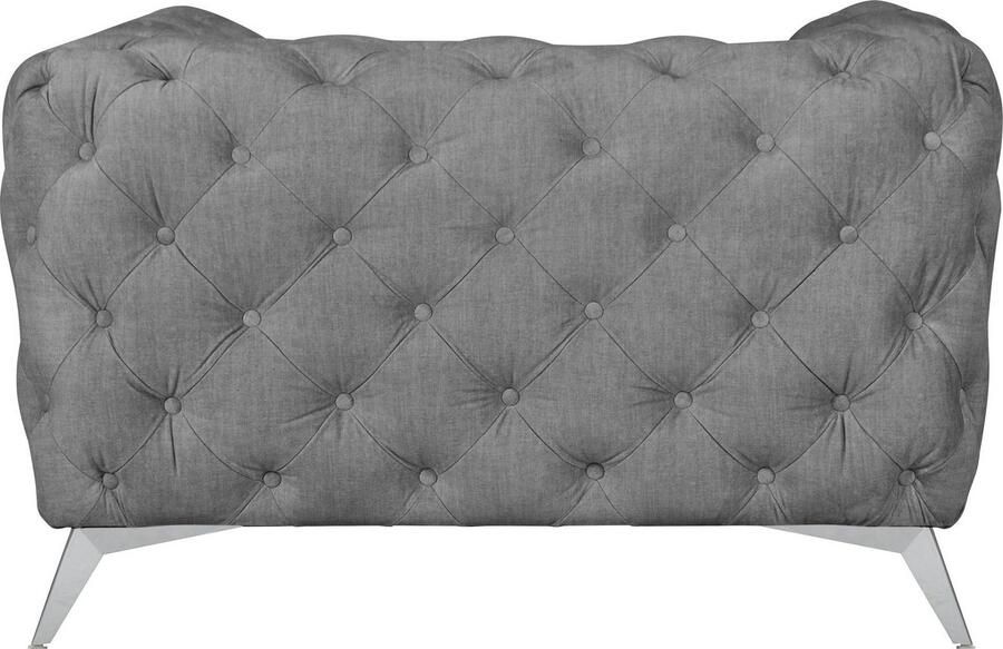 Leonique Chesterfield-fauteuil Glynis Fauteuil luxueuze capitonnage moderne chesterfield look kleur van de poten ter keuze - Foto 8