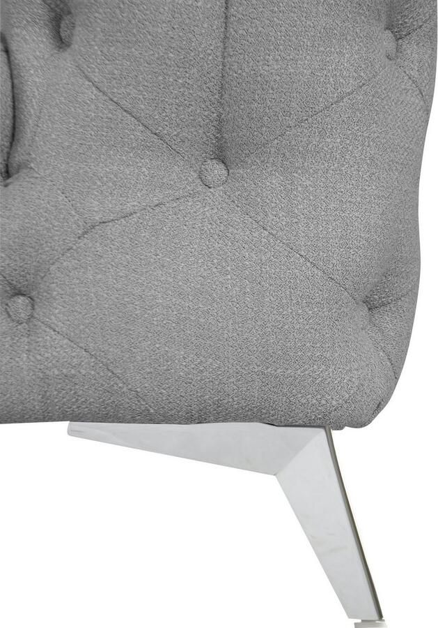 Leonique Chesterfield-fauteuil Glynis Fauteuil luxueuze capitonnage moderne chesterfield look kleur van de poten ter keuze - Foto 6