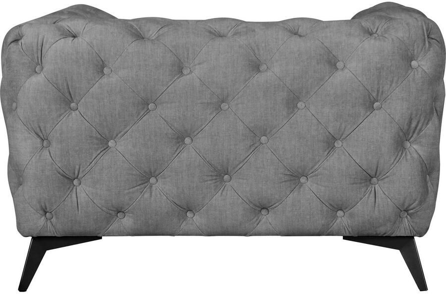 Leonique Chesterfield-fauteuil Glynis Fauteuil luxueuze capitonnage moderne chesterfield look kleur van de poten ter keuze - Foto 8