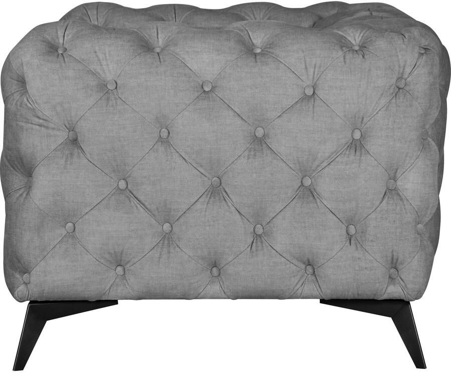 Leonique Chesterfield-fauteuil Glynis Fauteuil luxueuze capitonnage moderne chesterfield look kleur van de poten ter keuze - Foto 3