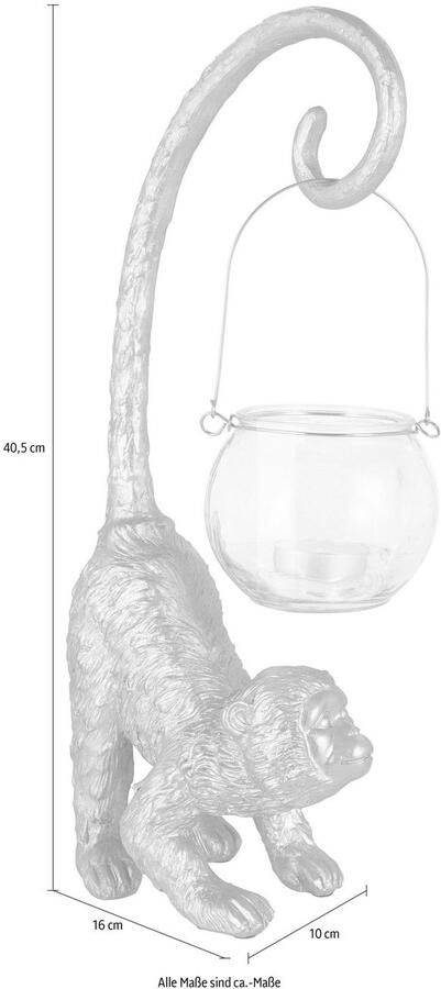 Leonique Decoratief figuur Aap met windlicht - Foto 5