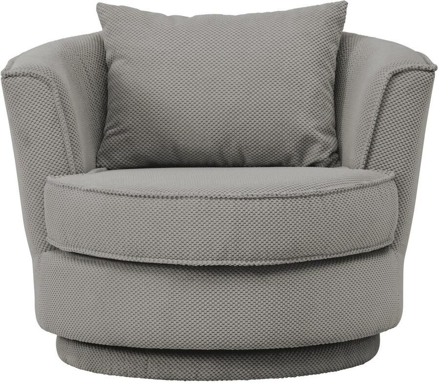 Leonique Draaibare fauteuil MAISIE leesfauteuil love seat trendige stoffen mega cord en geweven velours 360 graden draaibaar - Foto 4