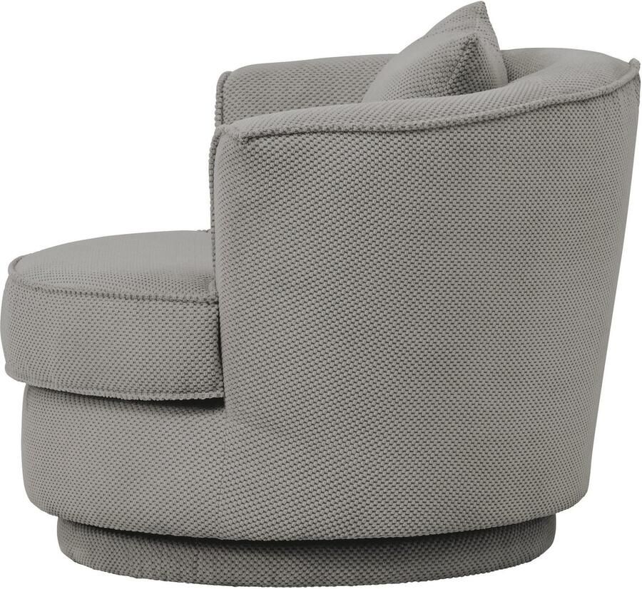 Leonique Draaibare fauteuil MAISIE leesfauteuil love seat trendige stoffen mega cord en geweven velours 360 graden draaibaar - Foto 2