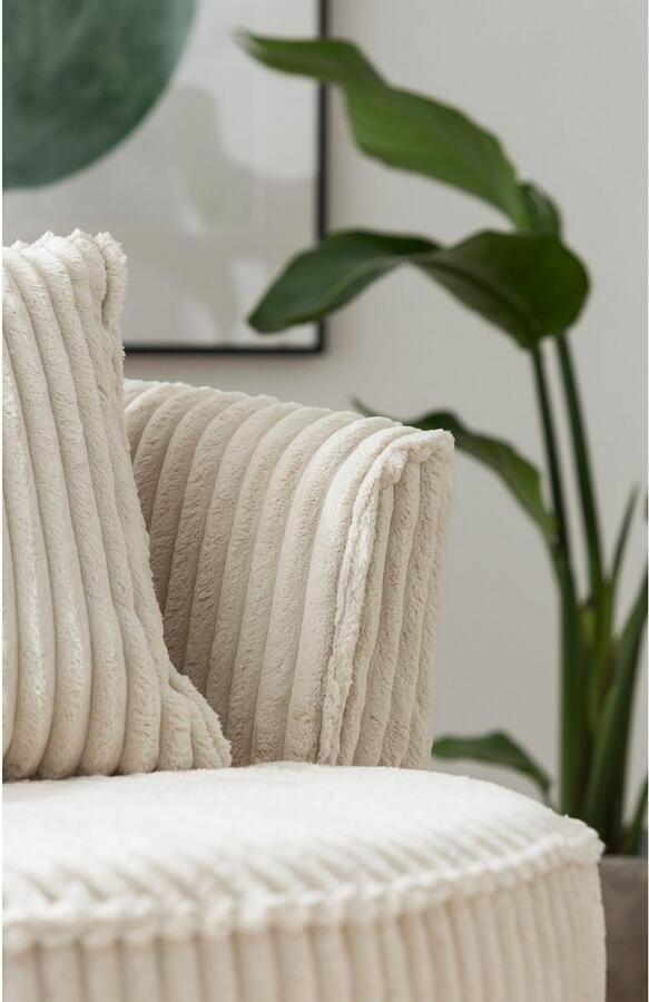 Leonique Draaibare fauteuil MAISIE leesfauteuil love seat trendige stoffen mega cord en geweven velours 360 graden draaibaar - Foto 9