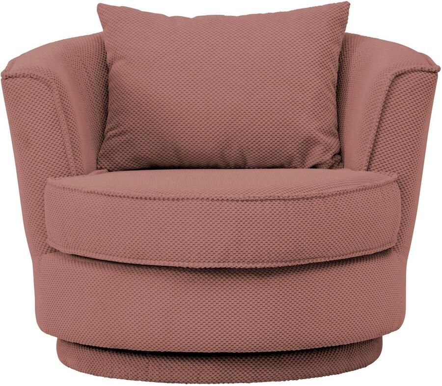 Leonique Draaibare fauteuil MAISIE leesfauteuil love seat trendige stoffen mega cord en geweven velours 360 graden draaibaar - Foto 3