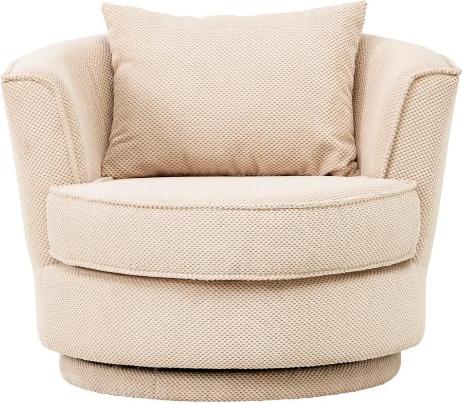 Leonique Draaibare fauteuil MAISIE leesfauteuil love seat trendige stoffen mega cord en geweven velours 360 graden draaibaar - Foto 3