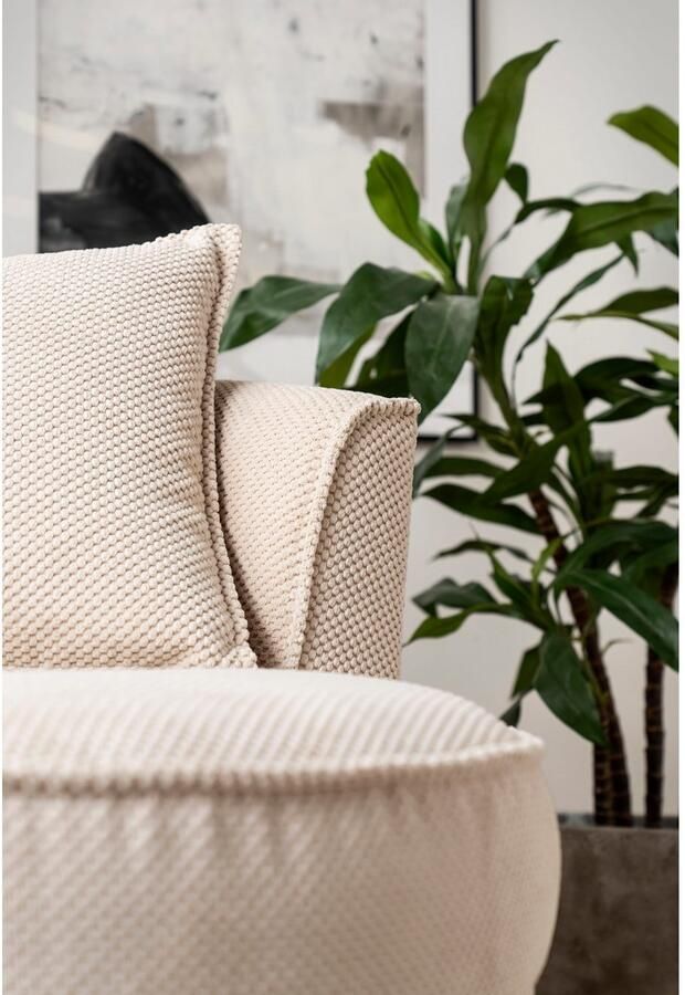 Leonique Draaibare fauteuil MAISIE leesfauteuil love seat trendige stoffen mega cord en geweven velours 360 graden draaibaar - Foto 5