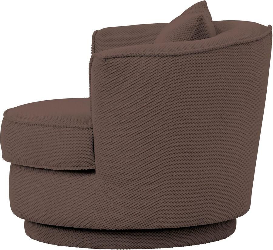 Leonique Draaibare fauteuil MAISIE leesfauteuil love seat trendige stoffen mega cord en geweven velours 360 graden draaibaar - Foto 2
