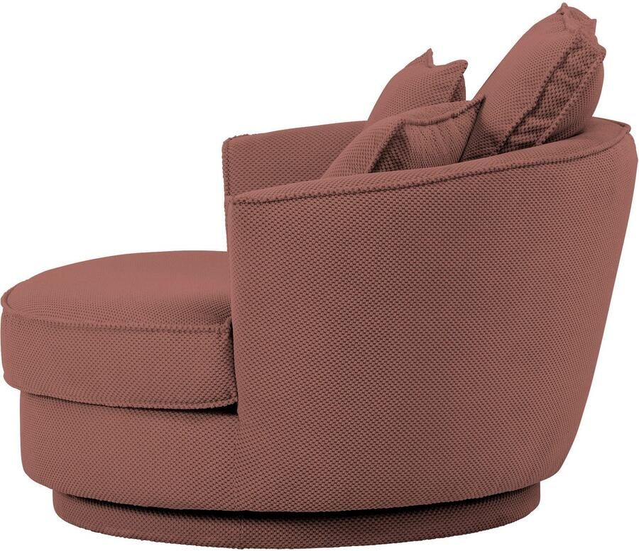 Leonique Draaibare fauteuil MAISIE Love Seat XXL leesfauteuil BIG- Zetel in MEGA CORD en geweven velours 360 graden draaibaar - Foto 4