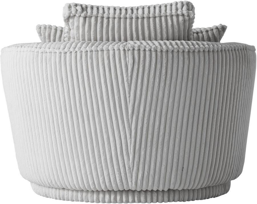 Leonique Draaibare fauteuil MAISIE Love Seat XXL leesfauteuil BIG- Zetel in MEGA CORD en geweven velours 360 graden draaibaar - Foto 6