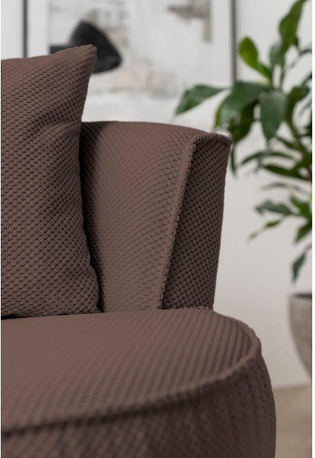 Leonique Draaibare fauteuil MAISIE Love Seat XXL leesfauteuil grote fauteuil met poef(2 stuks) - Foto 5