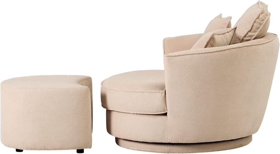 Leonique Draaibare fauteuil MAISIE Love Seat XXL leesfauteuil grote fauteuil met poef(2 stuks) - Foto 10