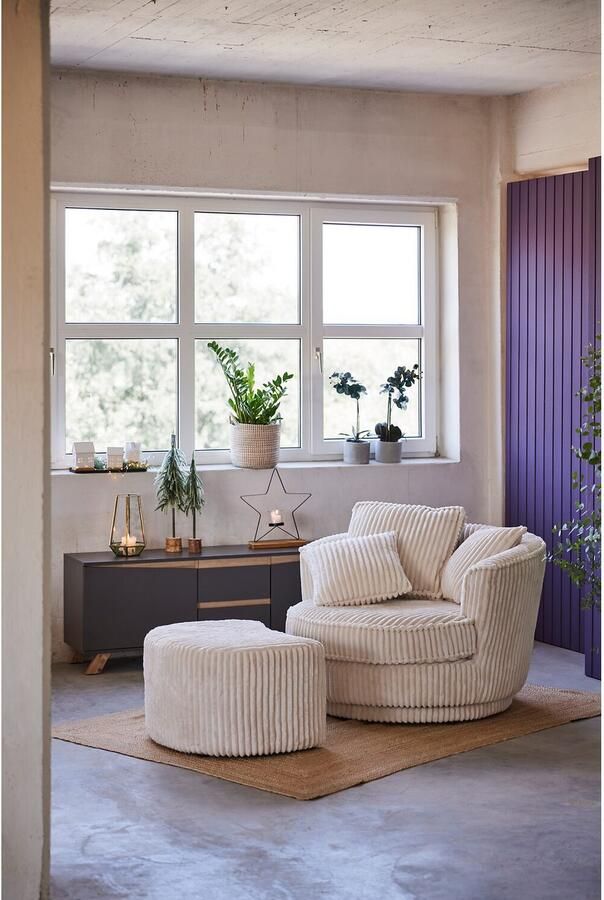 Leonique Draaibare fauteuil MAISIE Love Seat XXL leesfauteuil grote fauteuil met poef(2 stuks) - Foto 11