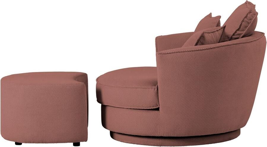Leonique Draaibare fauteuil MAISIE Love Seat XXL leesfauteuil grote fauteuil met poef(2 stuks) - Foto 10