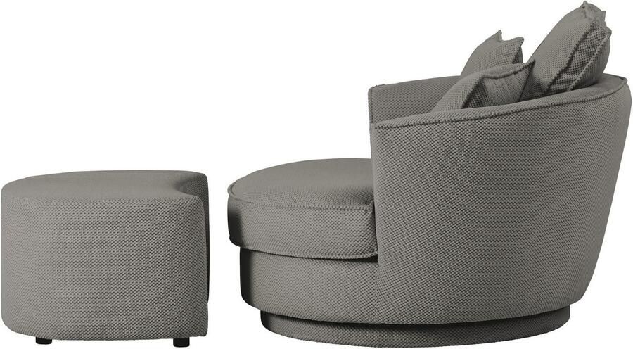 Leonique Draaibare fauteuil MAISIE Love Seat XXL leesfauteuil grote fauteuil met poef(2 stuks) - Foto 10