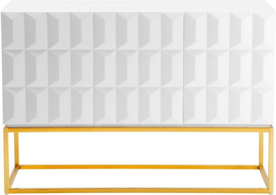 Leonique Dressoir Alais TOPSELLER! OTTOs keuze in 3d-look met veel bergruimte en goudkleurig metalen frame - Foto 3