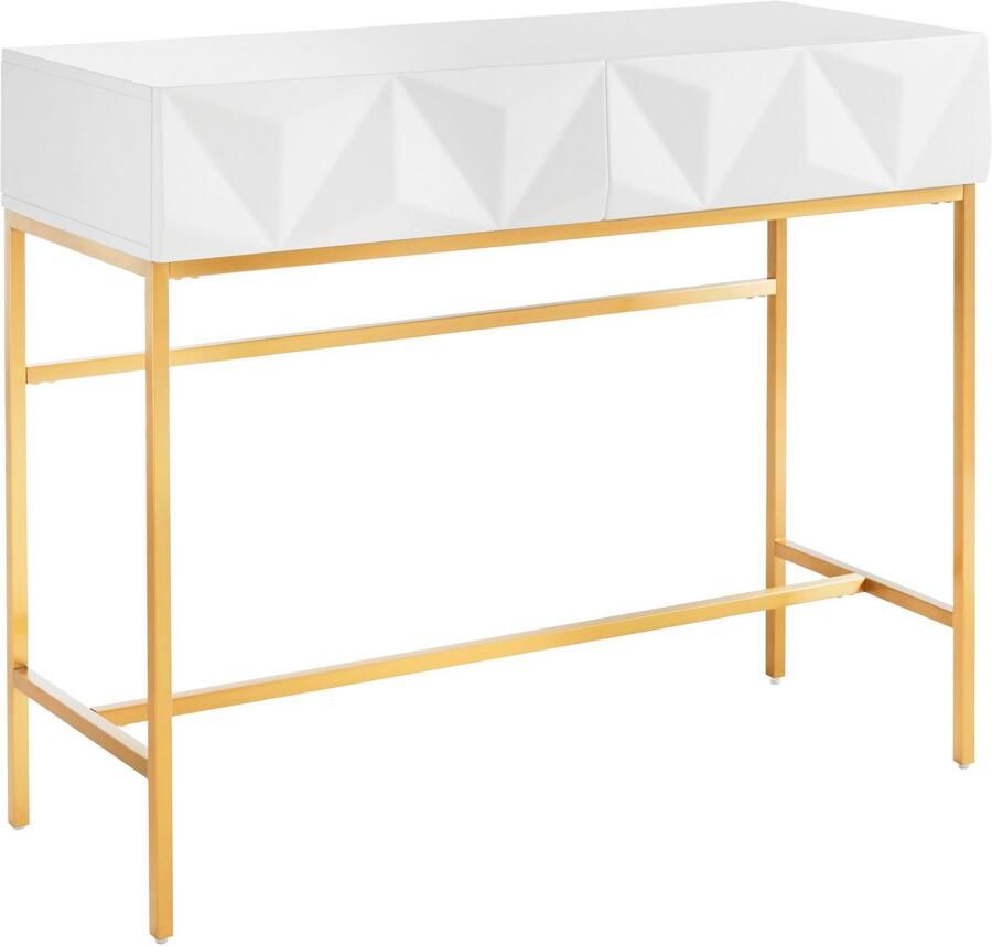 Leonique Dressoir Minfi TOPSELLER! OTTOs keuze in 3d-look sidetable met goudkleurig metalen frame