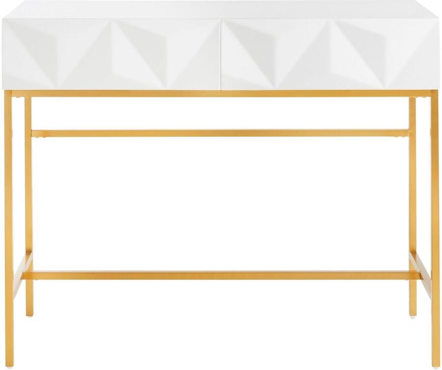 Leonique Dressoir Minfi TOPSELLER! OTTOs keuze in 3d-look sidetable met goudkleurig metalen frame - Foto 4