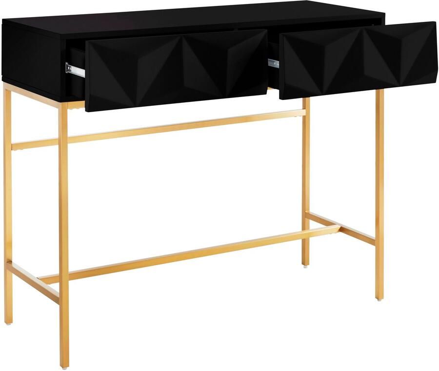 Leonique Dressoir Minfi TOPSELLER! OTTOs keuze in 3d-look sidetable met goudkleurig metalen frame - Foto 2