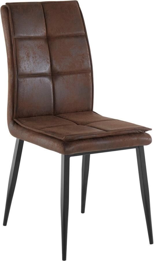 Leonique Eethoek Dino + Lima Set 5-delig tafel in eiken-look en 4 eetkamerstoelen (5-delig) - Foto 2