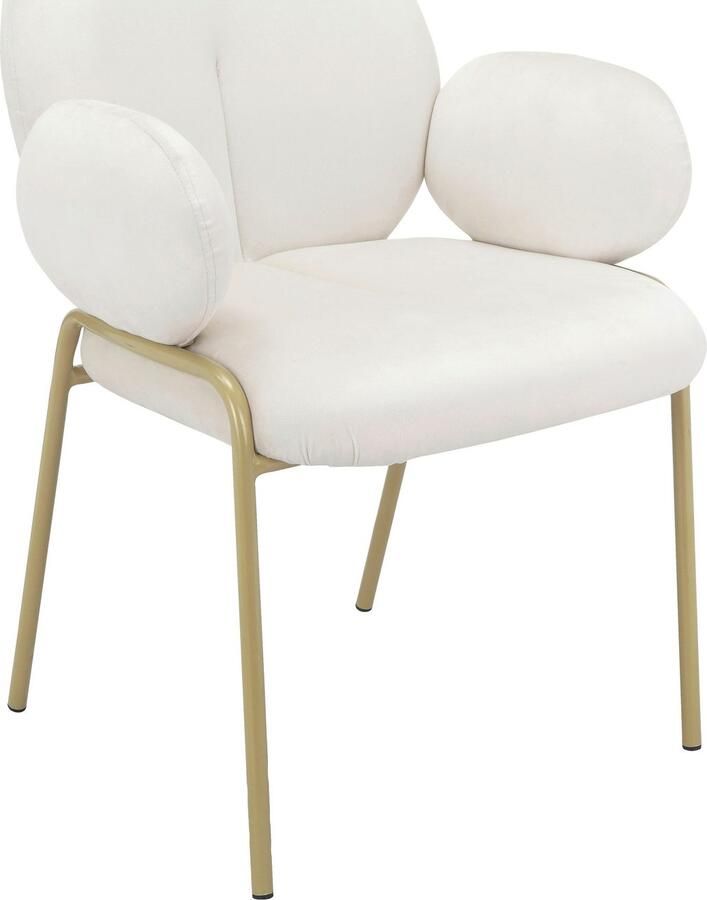 Leonique Eetkamerstoel Albie Zacht verdikte zitting en rugleuning onderstel van metaal zithoogte 48 5 cm (2 stuks) - Foto 3