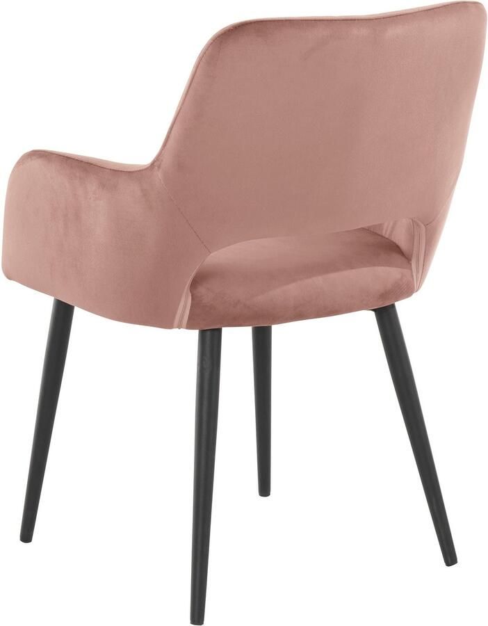 Leonique Eetkamerstoel Franca Zitplaats in fluweel rugleuning met ruitstepping zithoogte 48 cm (set) - Foto 2