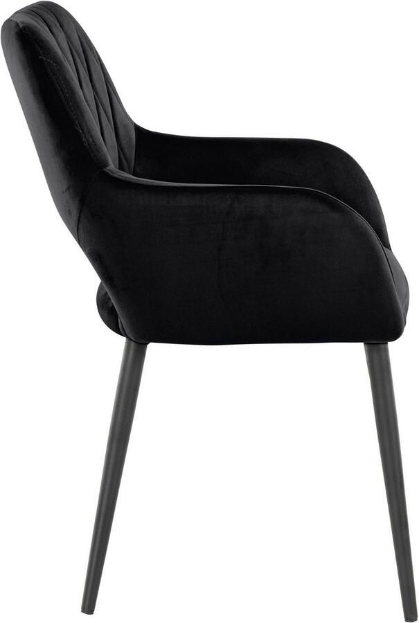 Leonique Eetkamerstoel Franca Zitplaats in fluweel rugleuning met ruitstepping zithoogte 48 cm (set) - Foto 5