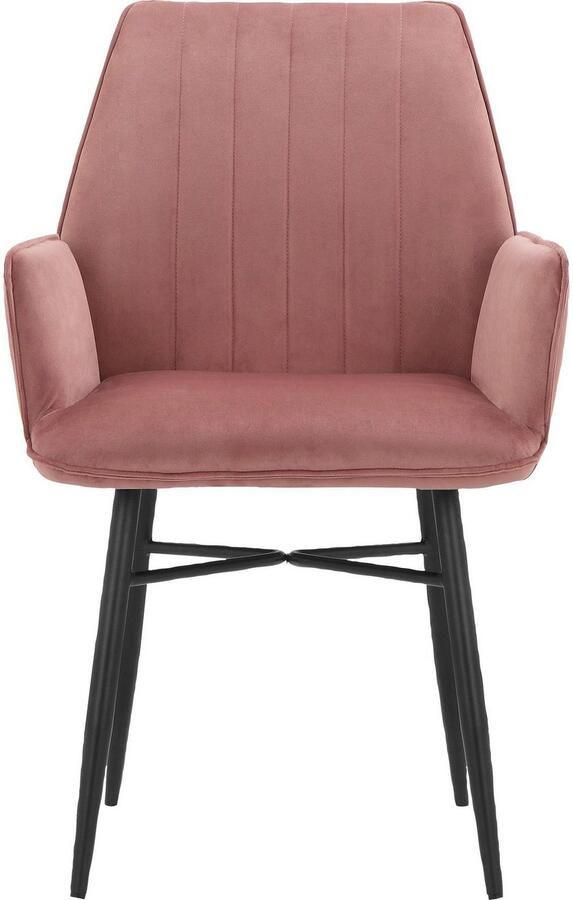 Leonique Eetkamerstoel Hrodwyn Zacht beklede zitting met horizontale naden op de achterkant zithoogte 52 cm (2 stuks) - Foto 9